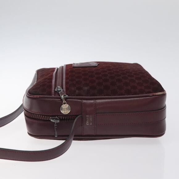 CELINE Macadam Canvas Shoulder Bag Bordeaux - Picture 5 of 12